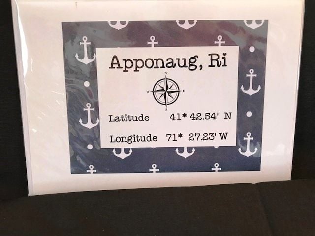 Nautical Card For Apponaug, Ri