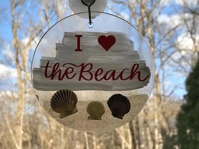 I Love The Beach Ornament